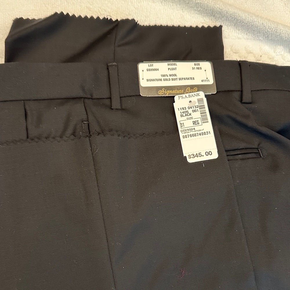 Jos. A. Bank Signature Gold Black Suit Pants